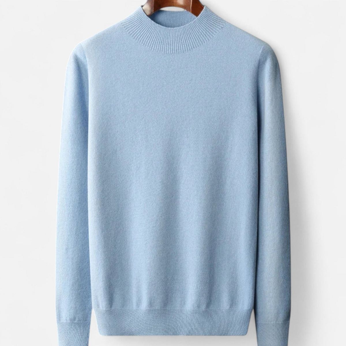 Men's Pure Wool Half Turtleneck Knit Pullover