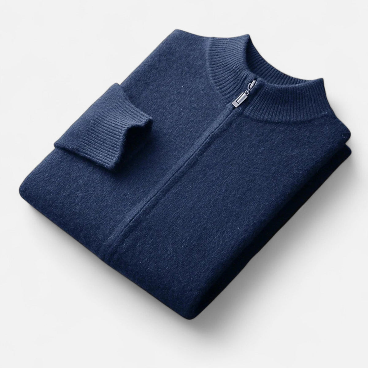 Men's Merino Full-Zip Stand Collar Knit Jacket