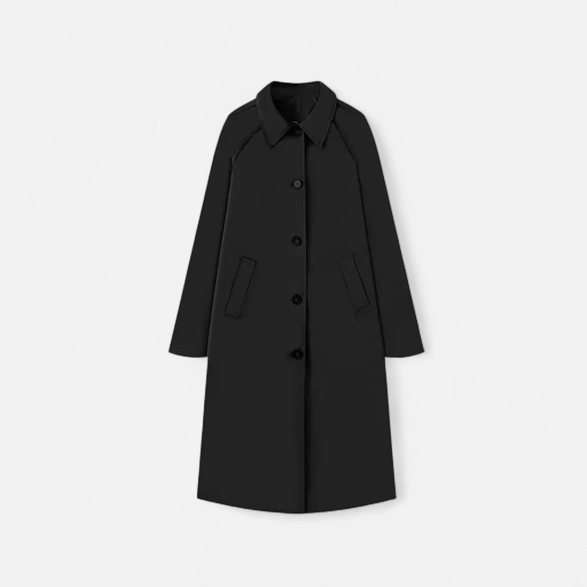 Women's Retro Loose Single-Breasted Long Trench
