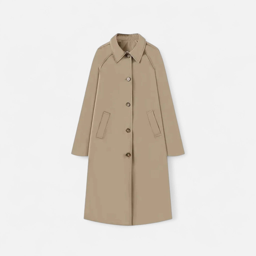 Women's Retro Loose Single-Breasted Long Trench