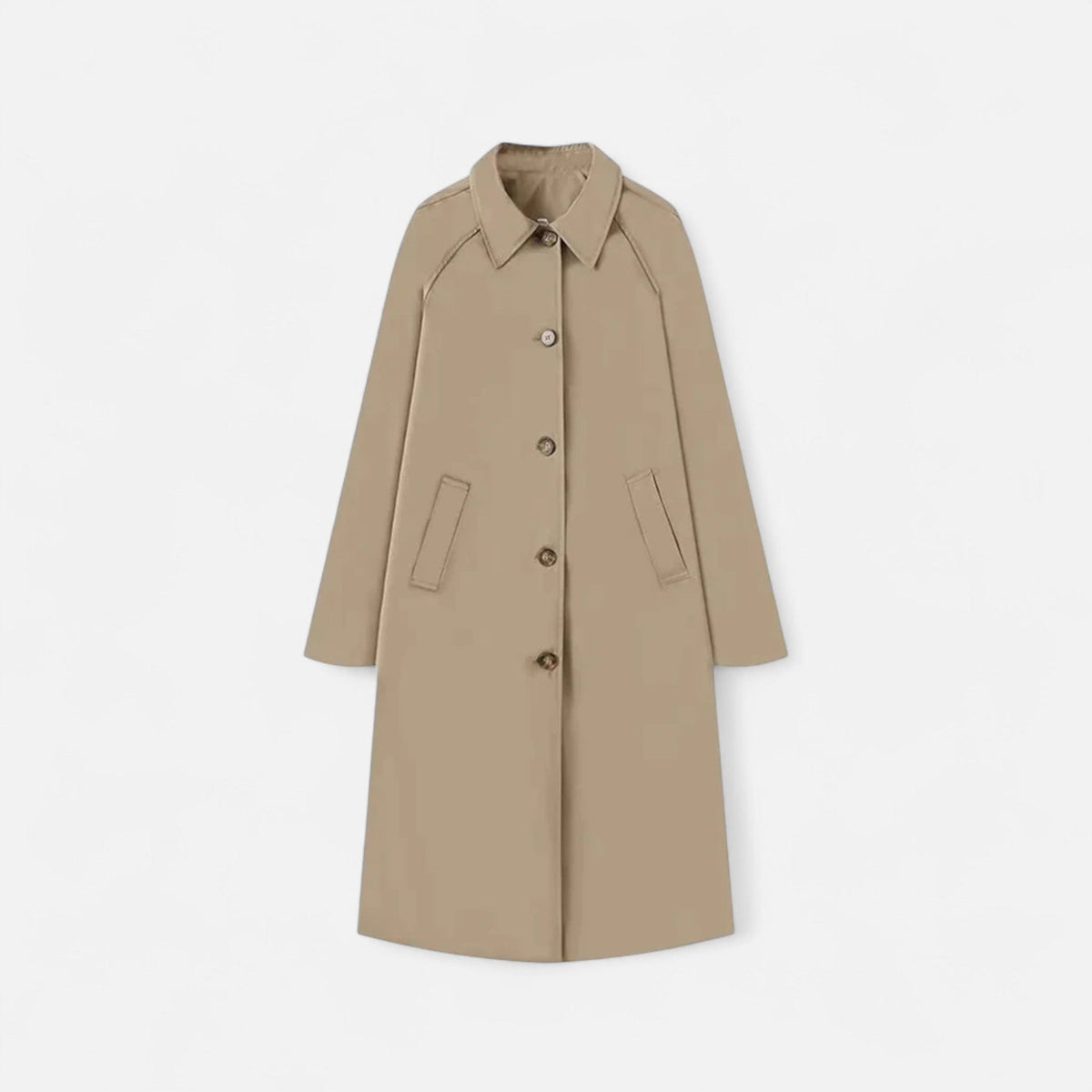 Women's Retro Loose Single-Breasted Long Trench