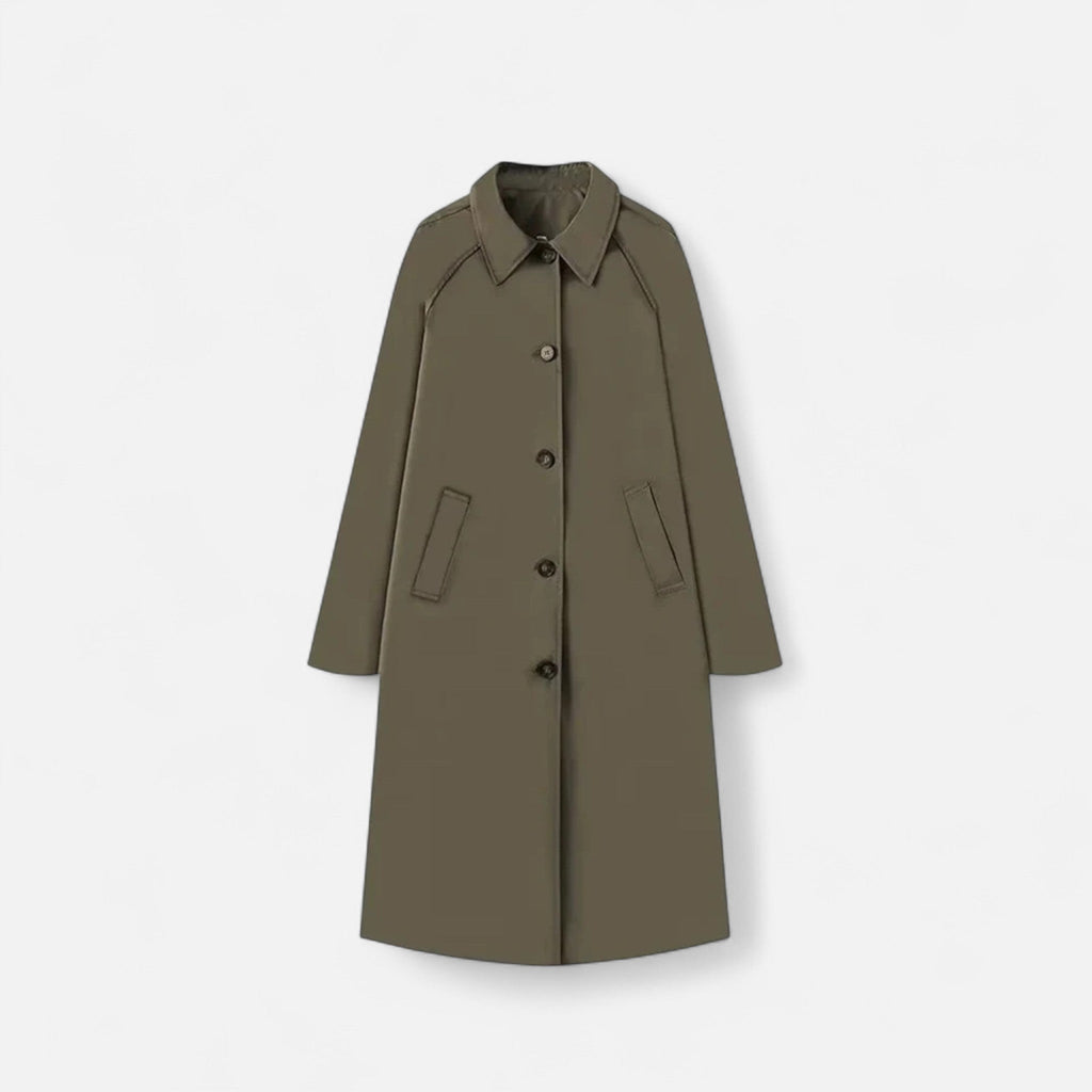 Women's Retro Loose Single-Breasted Long Trench