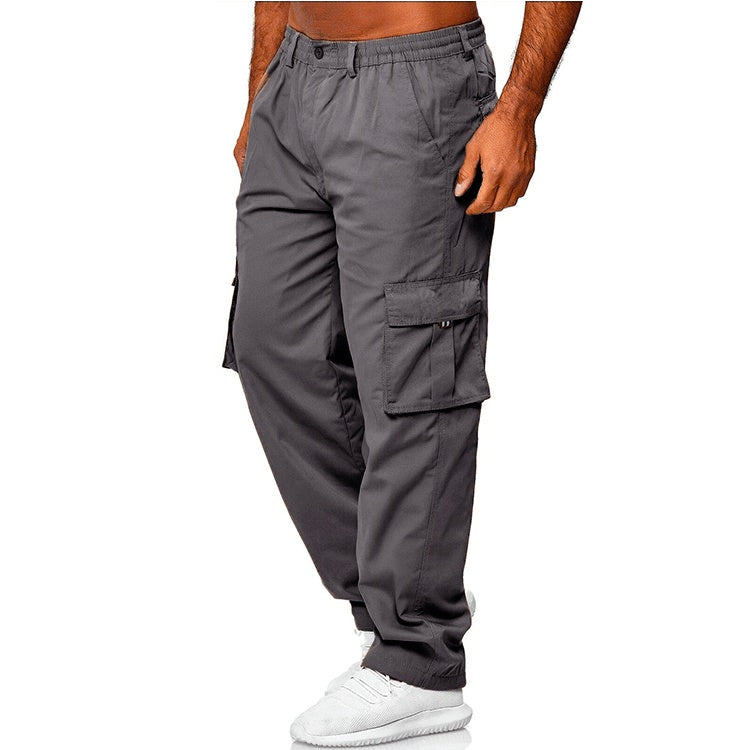 Men's Straight-Leg Multi-Pocket Utility Cargo Pants