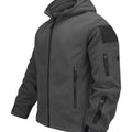 Men's Zip-Front Hooded Work Coat with Zippered Pockets