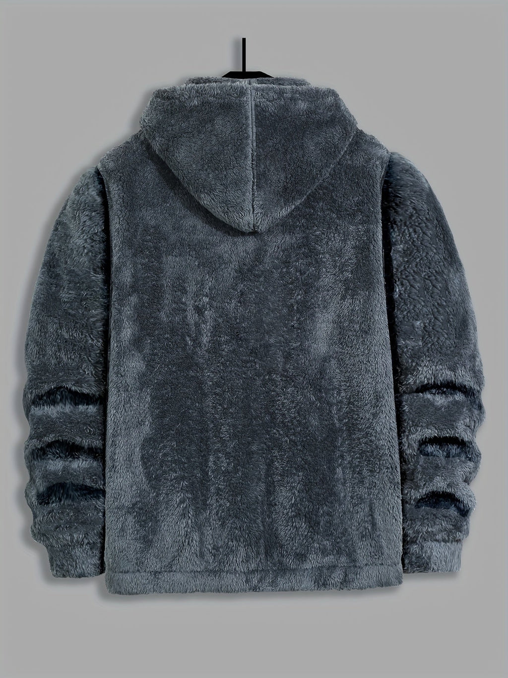 Men's Plush Soft Zip Hooded Coat