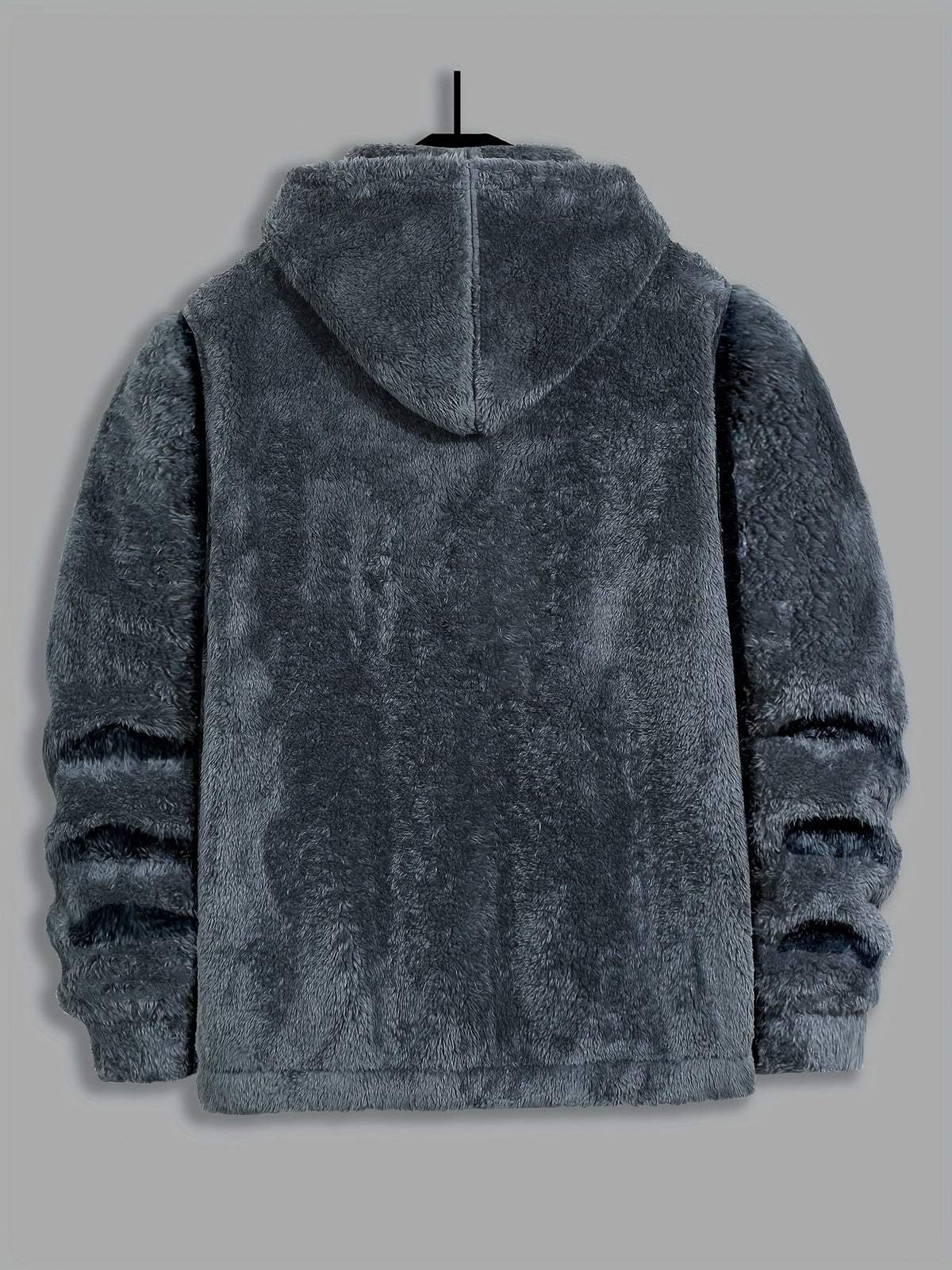 Men's Plush Soft Zip Hooded Coat