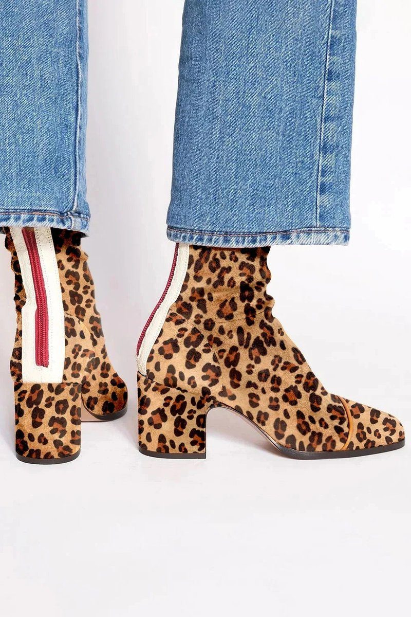 Women's Chunky Block Heel Suede Ankle Booties
