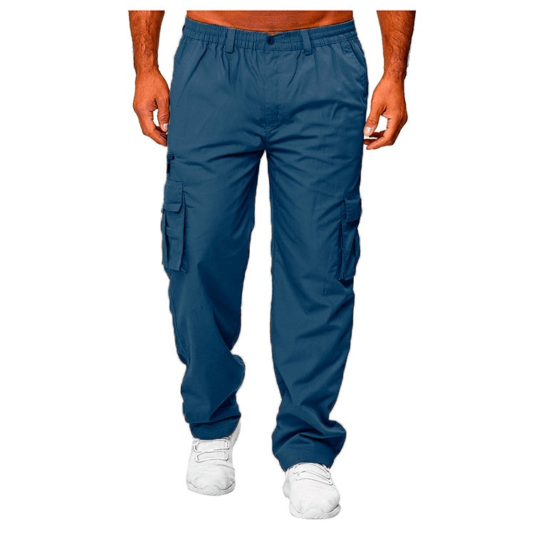 Men's Straight-Leg Multi-Pocket Utility Cargo Pants