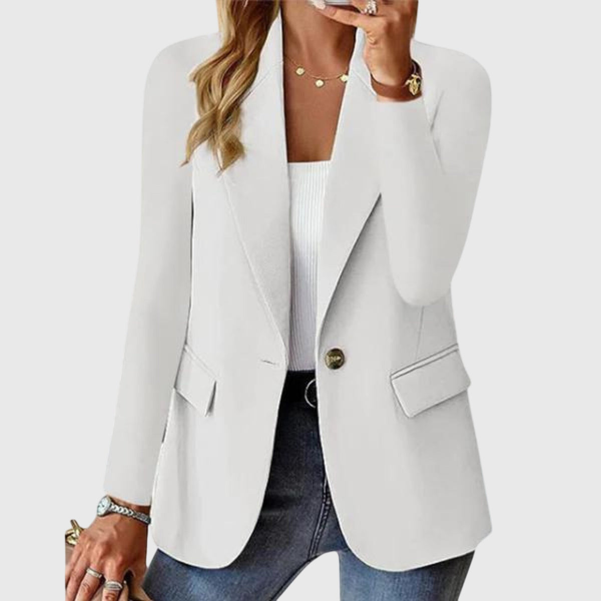 Women's Formal Structured Tailored Jacket for Work