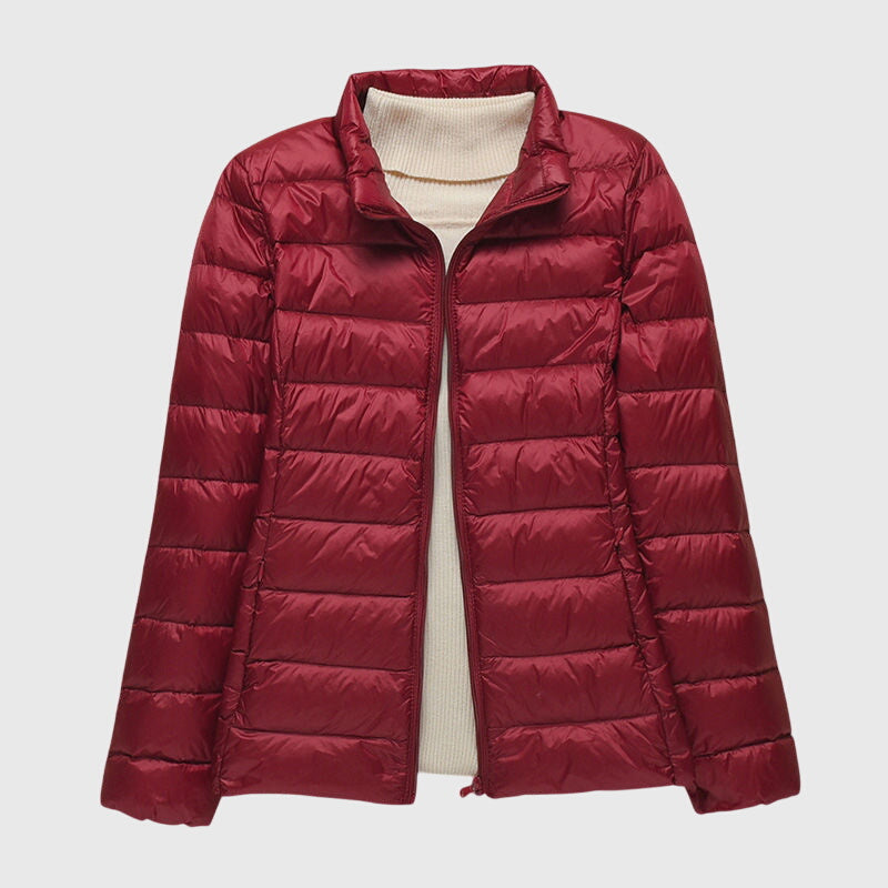 Women's Stand Collar Waterproof Padded Ultra-Light Jacket