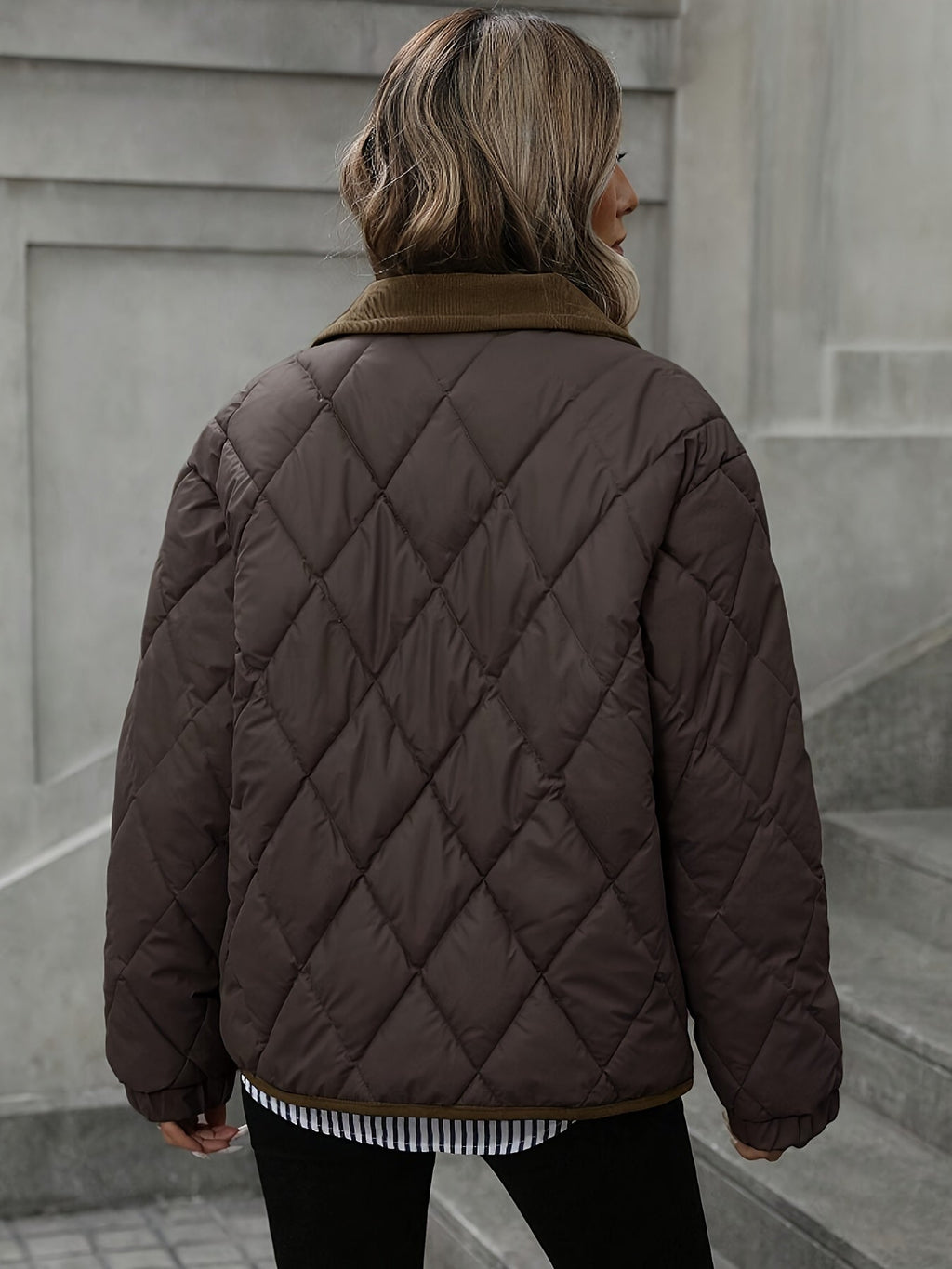 Women's Diamond Quilted Padded Coat