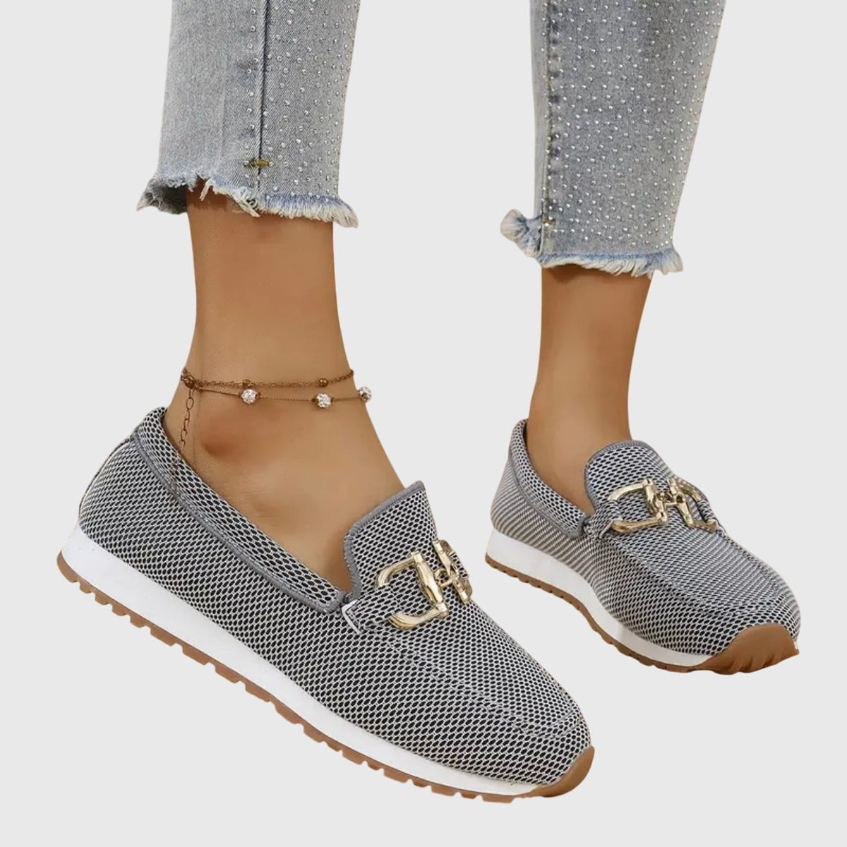 Women's Breathable Lightweight Horsebit Orthopedic Loafers