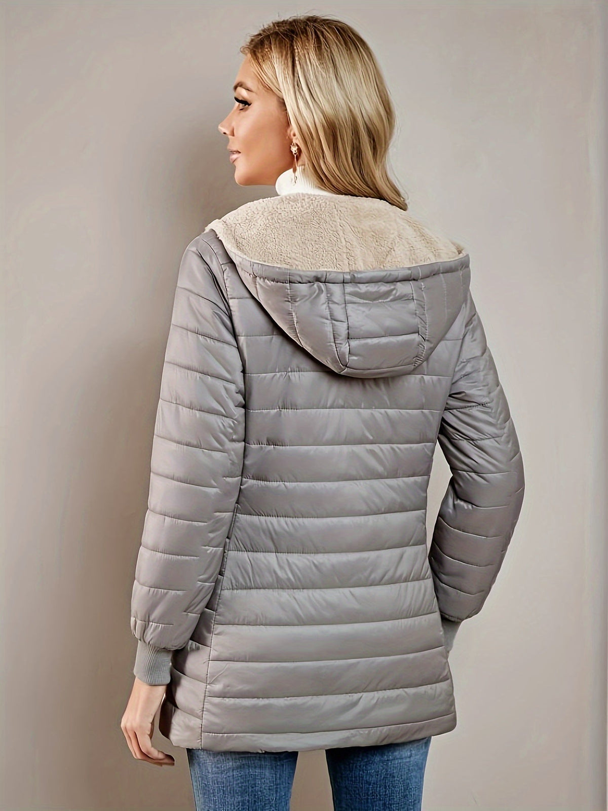 Women's Longline Padded Quilted Winter Coat