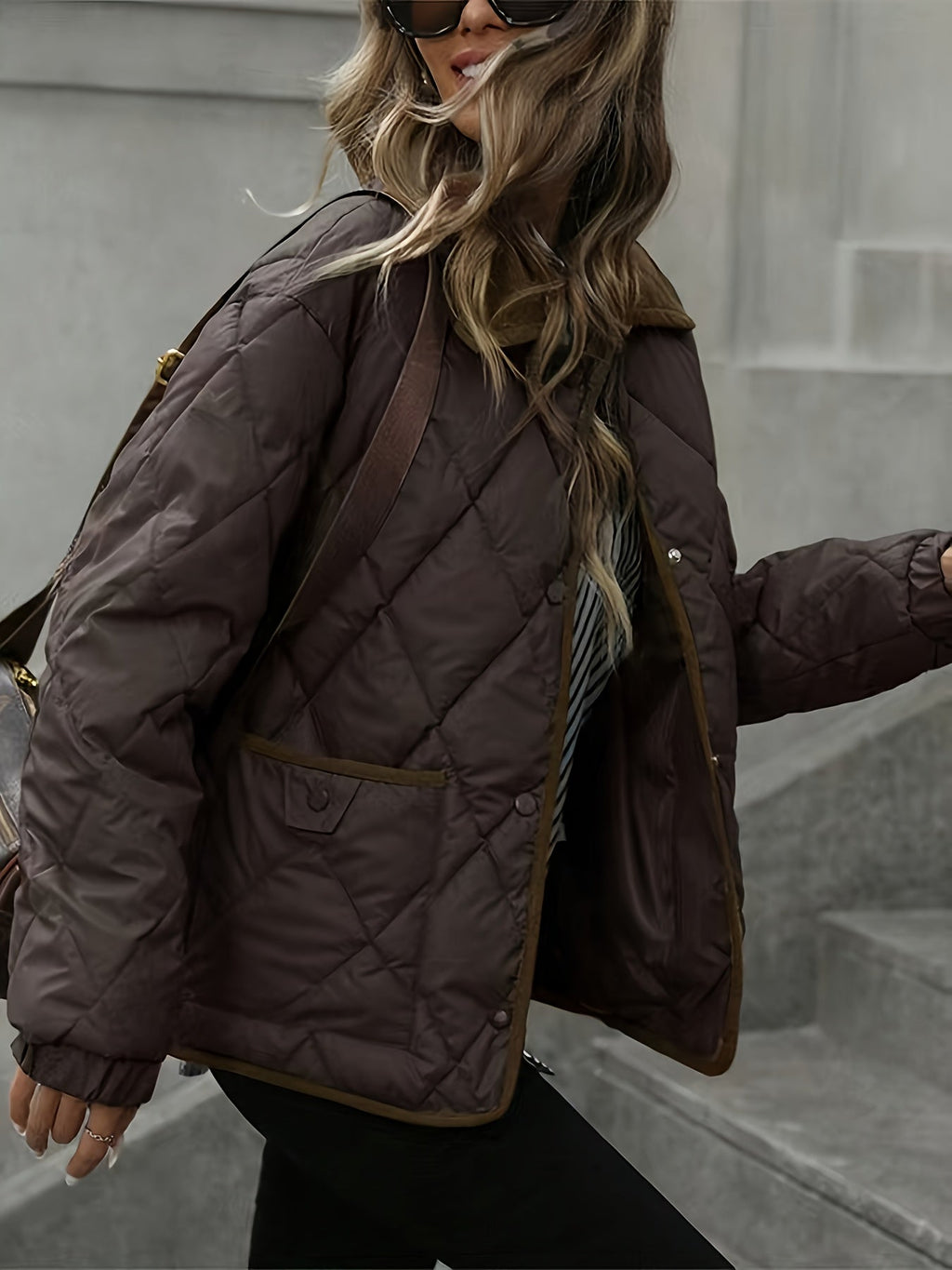 Women's Diamond Quilted Padded Coat