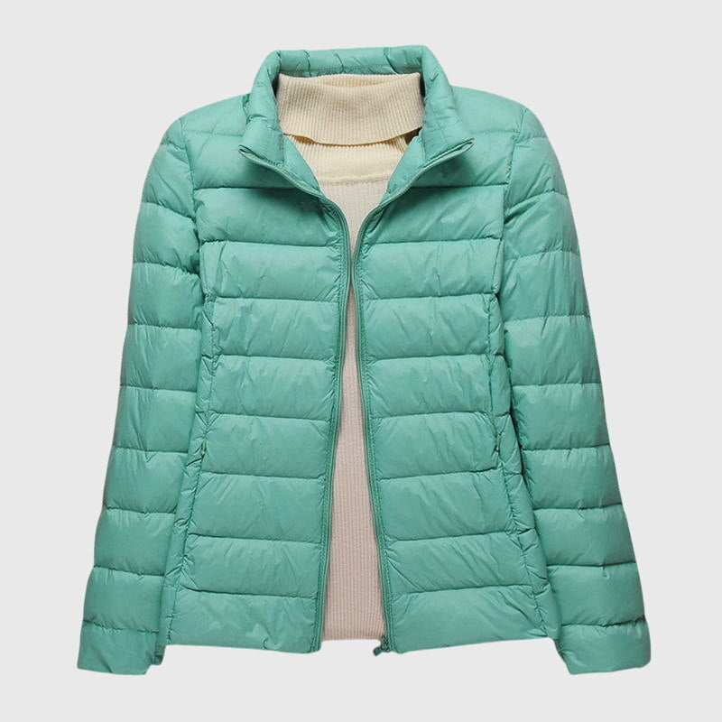 Women's Stand Collar Waterproof Padded Ultra-Light Jacket