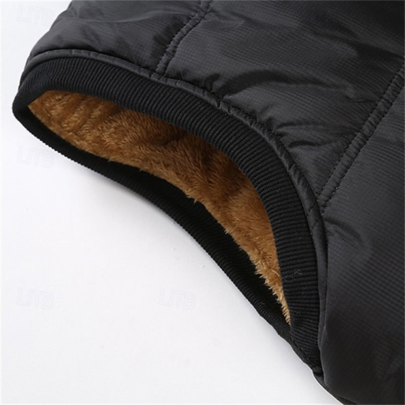 Men's Padded Vest with Plush Sherpa Lining