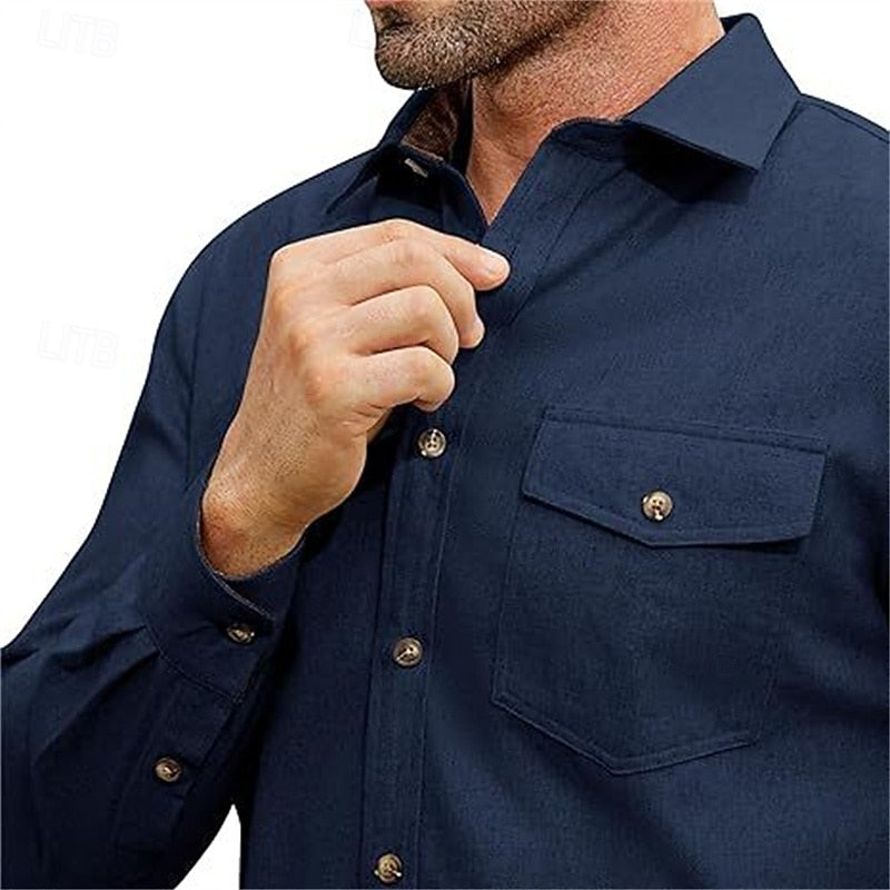Men's Rugged Chest Pocket Button-Up Shacket
