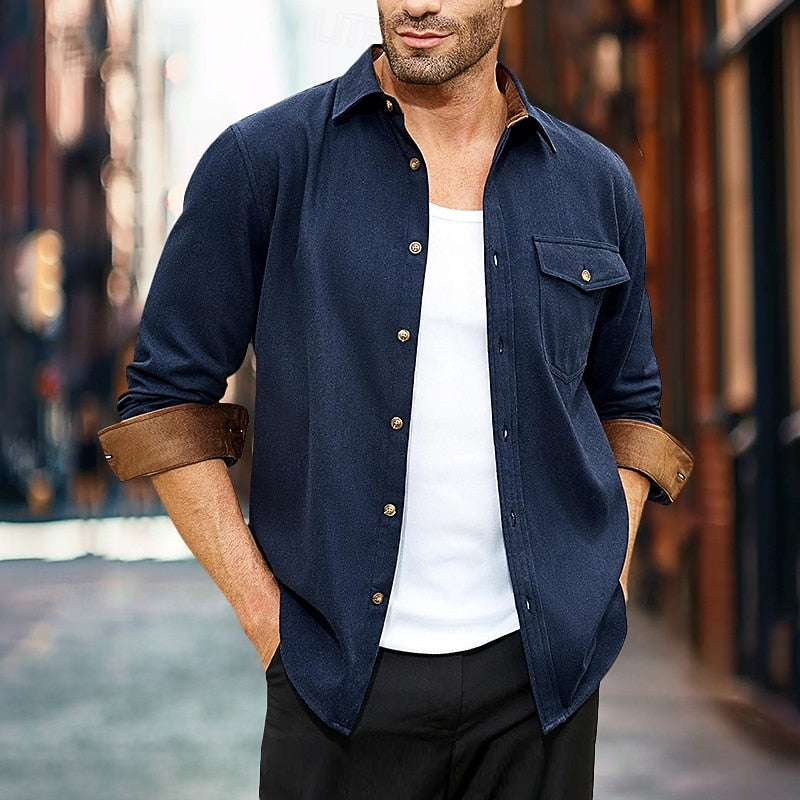 Men's Rugged Chest Pocket Button-Up Shacket
