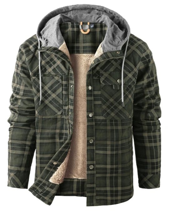 Men's Fleece Lined Printed Coat