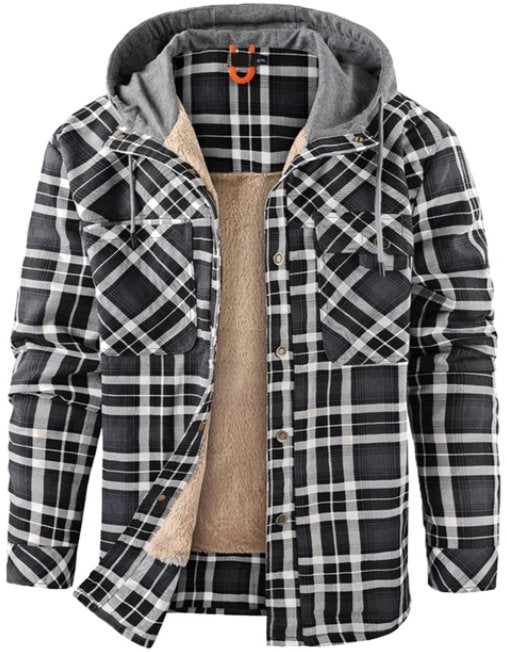 Men's Fleece Lined Printed Coat