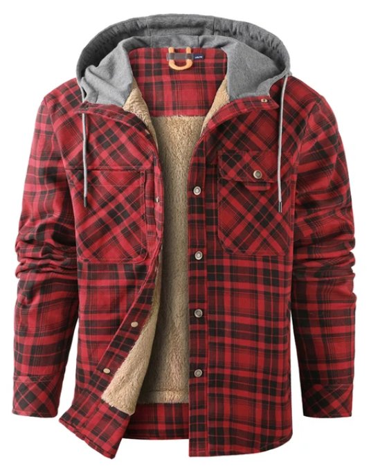 Men's Fleece Lined Printed Coat