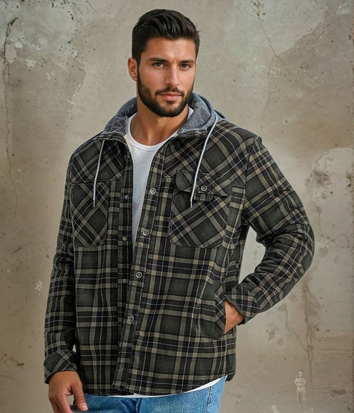 Men's Fleece Lined Printed Coat