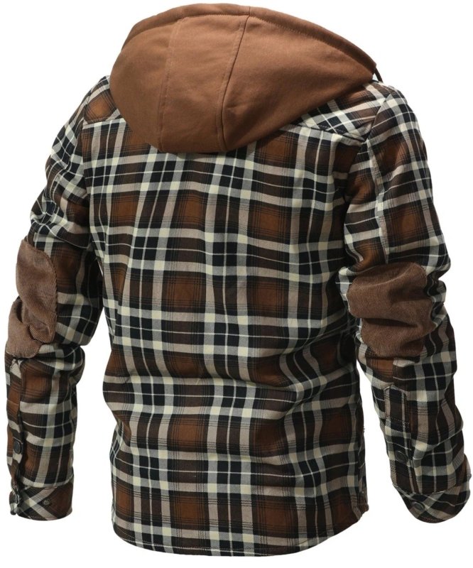 Men's Fleece Lined Printed Coat