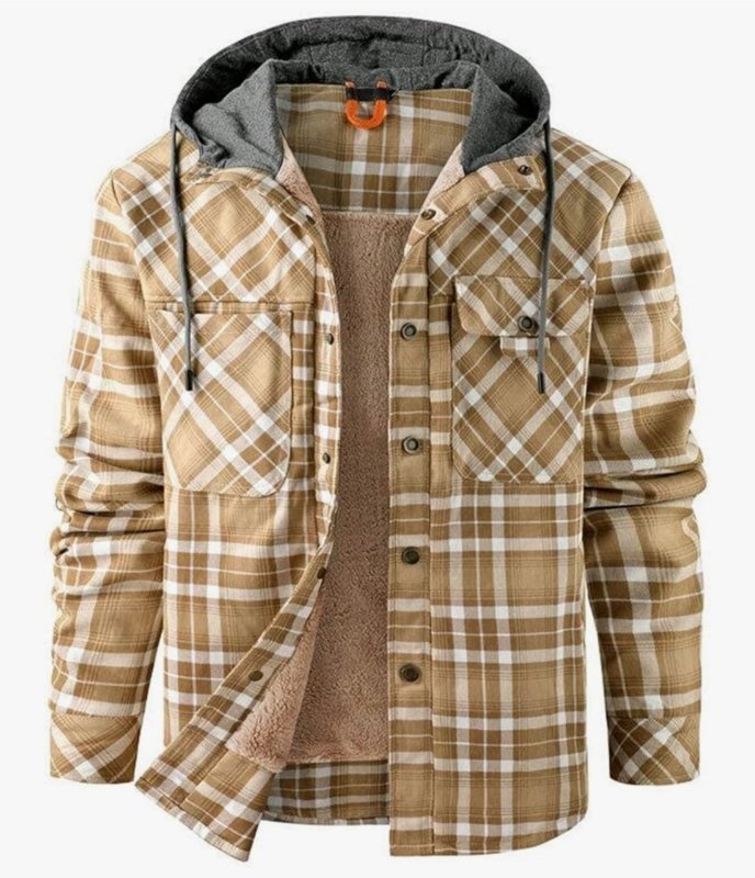Men's Fleece Lined Printed Coat
