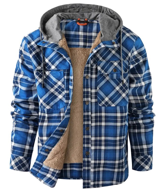 Men's Fleece Lined Printed Coat