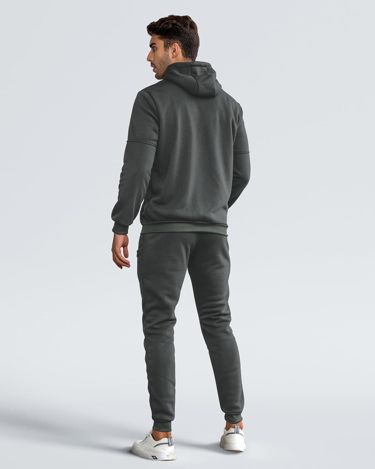 Men's Zip-Front Hooded Jacket and Tapered Jogger Sweatsuit