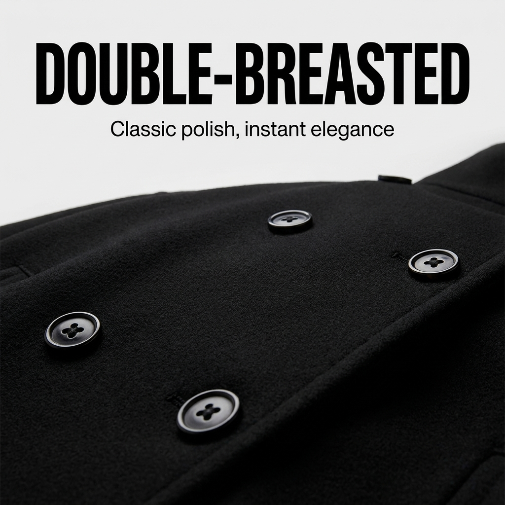 Women's Short Double Breasted Structured Coat