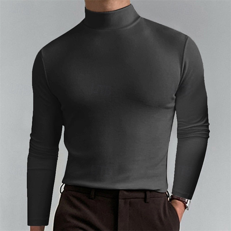 Men's Timeless Classic Shape Knit Turtleneck Pullover