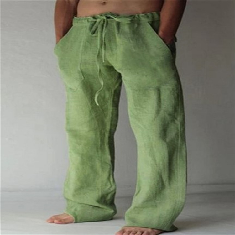 Men's Relaxed Drawstring Wide-Leg Summer Travel Pants