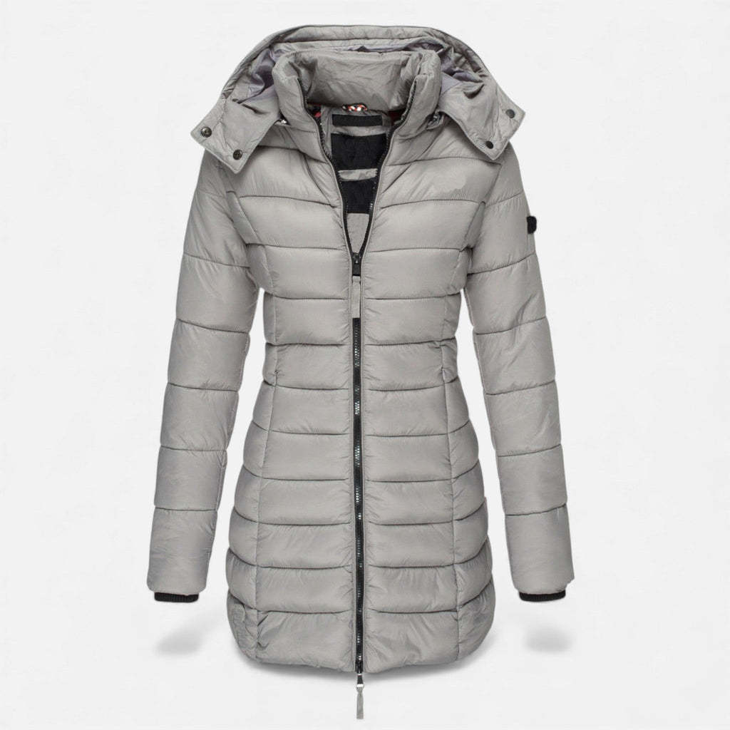 Women's Slim Fit Mid-Length Quilted Padded Coat