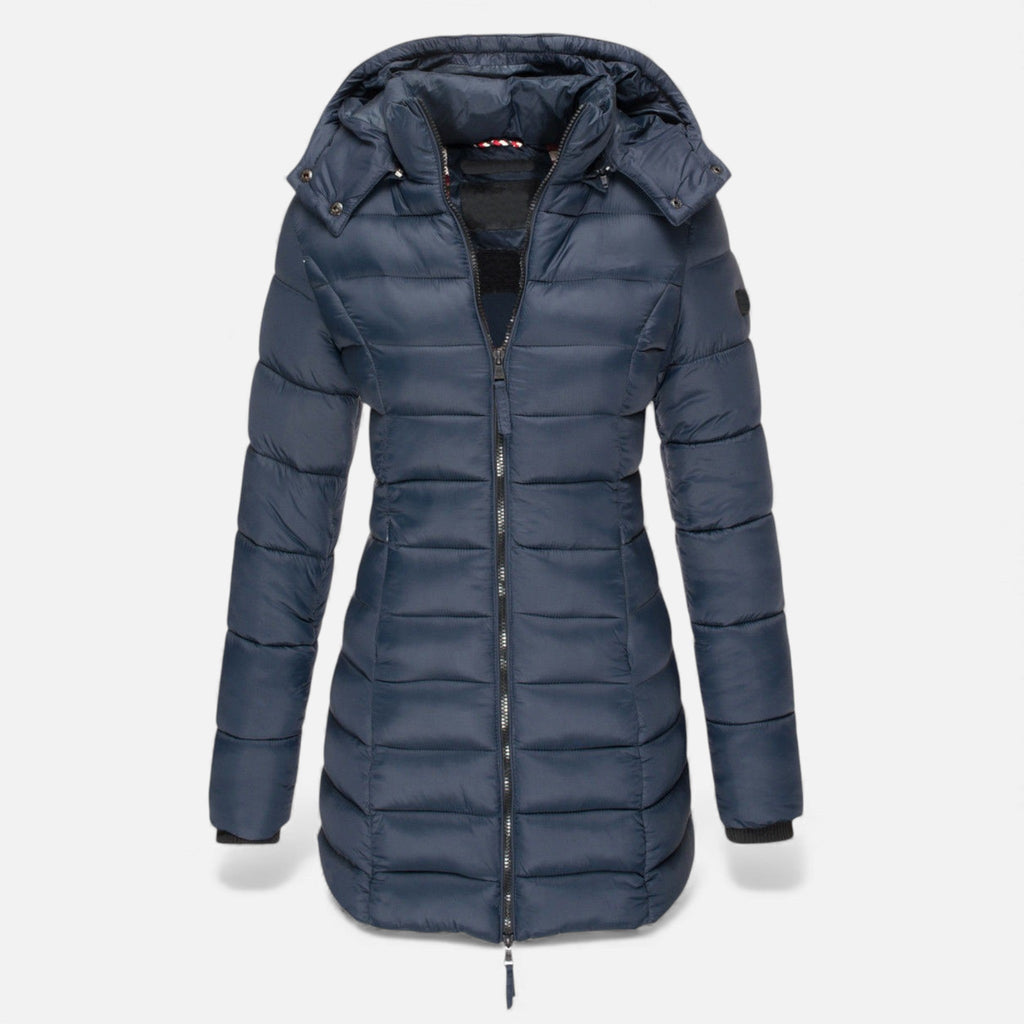 Women's Slim Fit Mid-Length Quilted Padded Coat