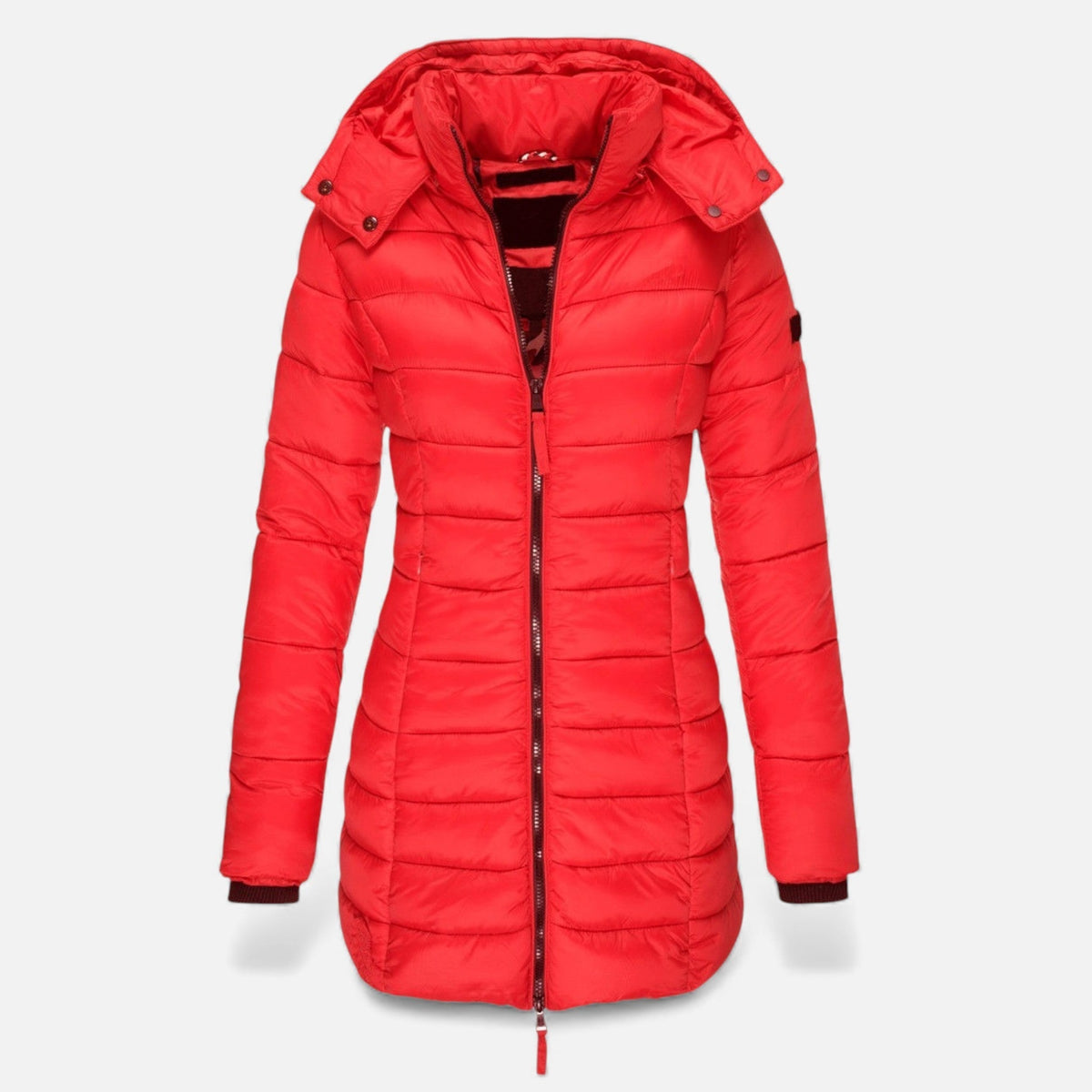 Women's Slim Fit Mid-Length Quilted Padded Coat