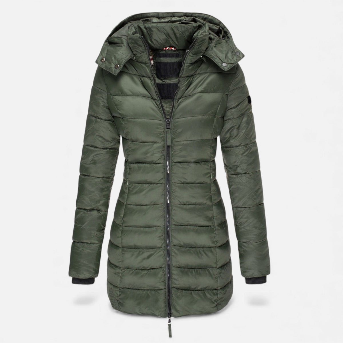 Women's Slim Fit Mid-Length Quilted Padded Coat
