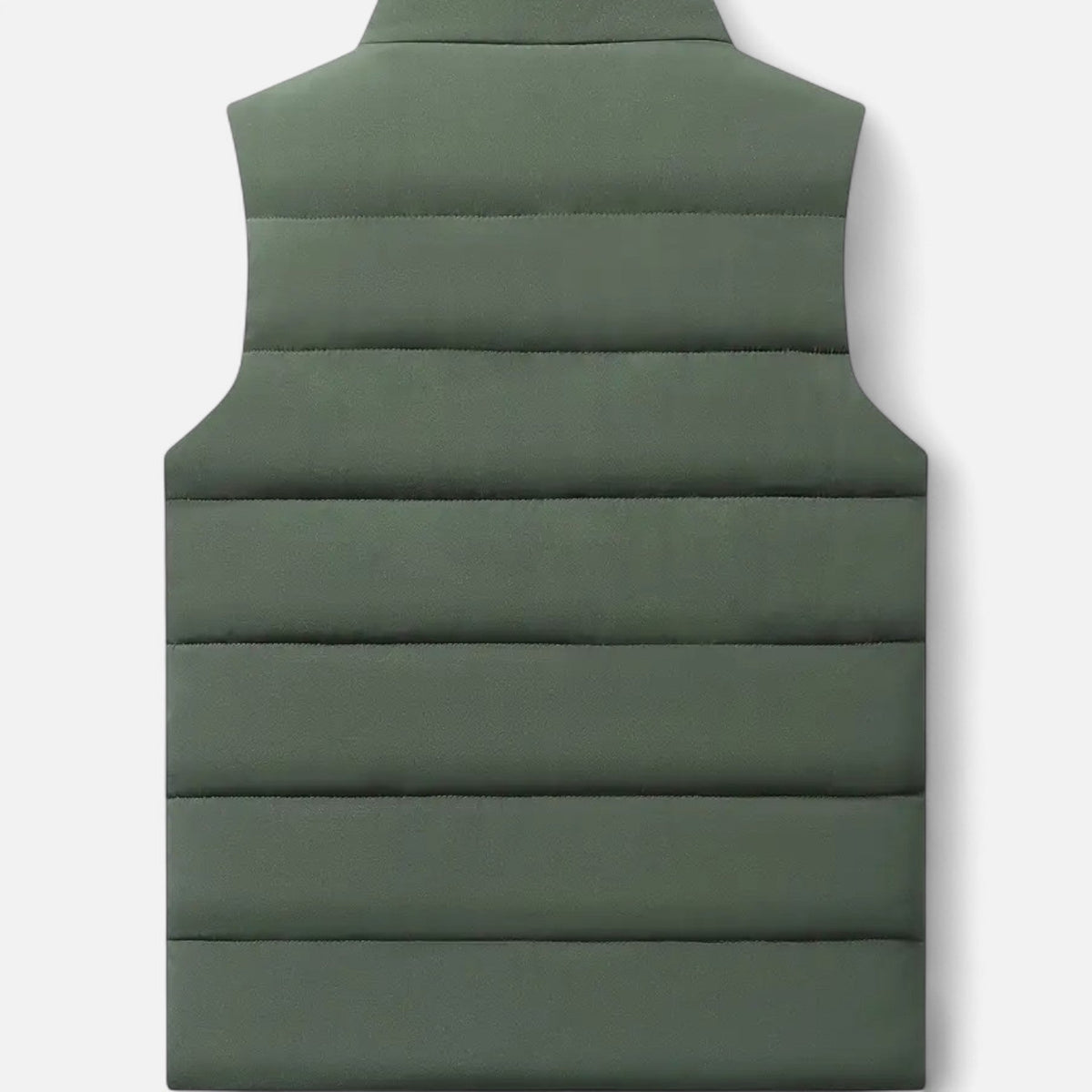 Men's Winter Padded Vest with Front Zip and Quilting