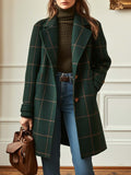 Women's Vintage Check Tweed Overcoat