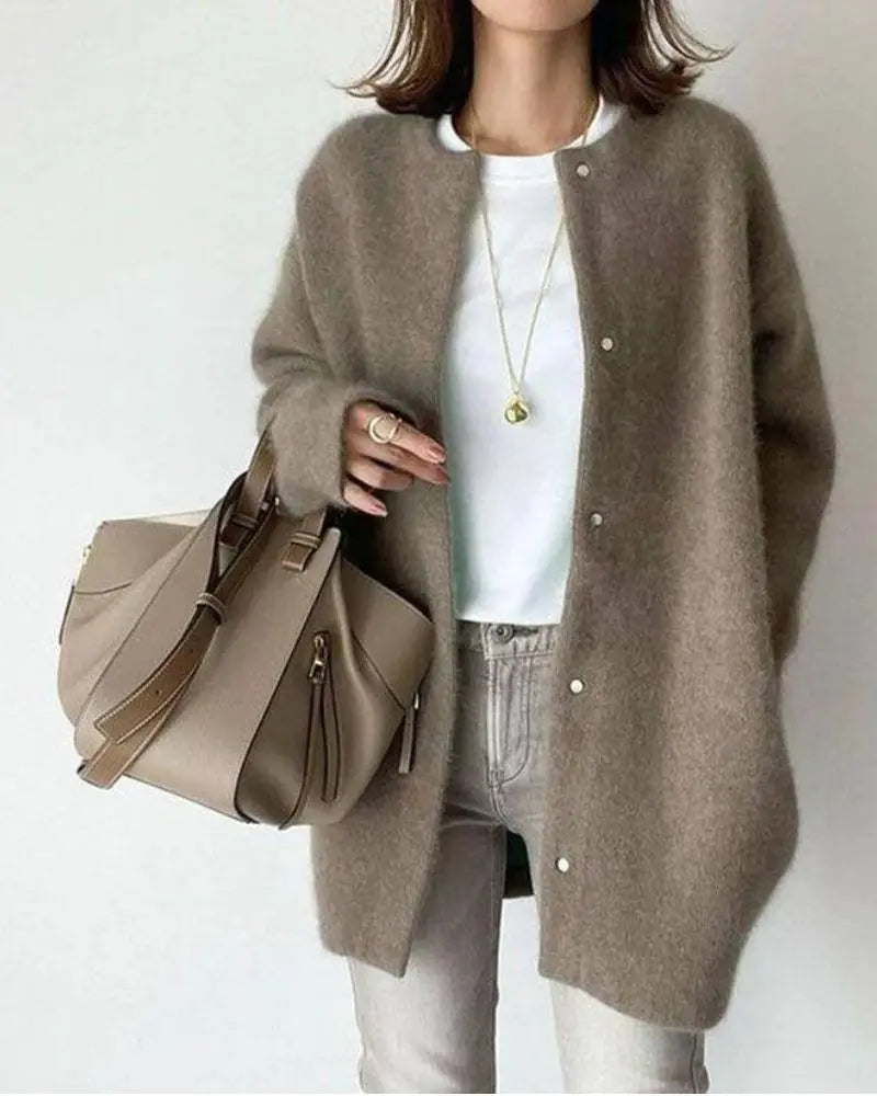 Women's Soft Wool Blend Everyday Layering Cardigan