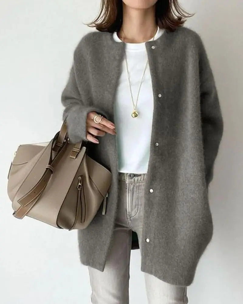 Women's Soft Wool Blend Everyday Layering Cardigan