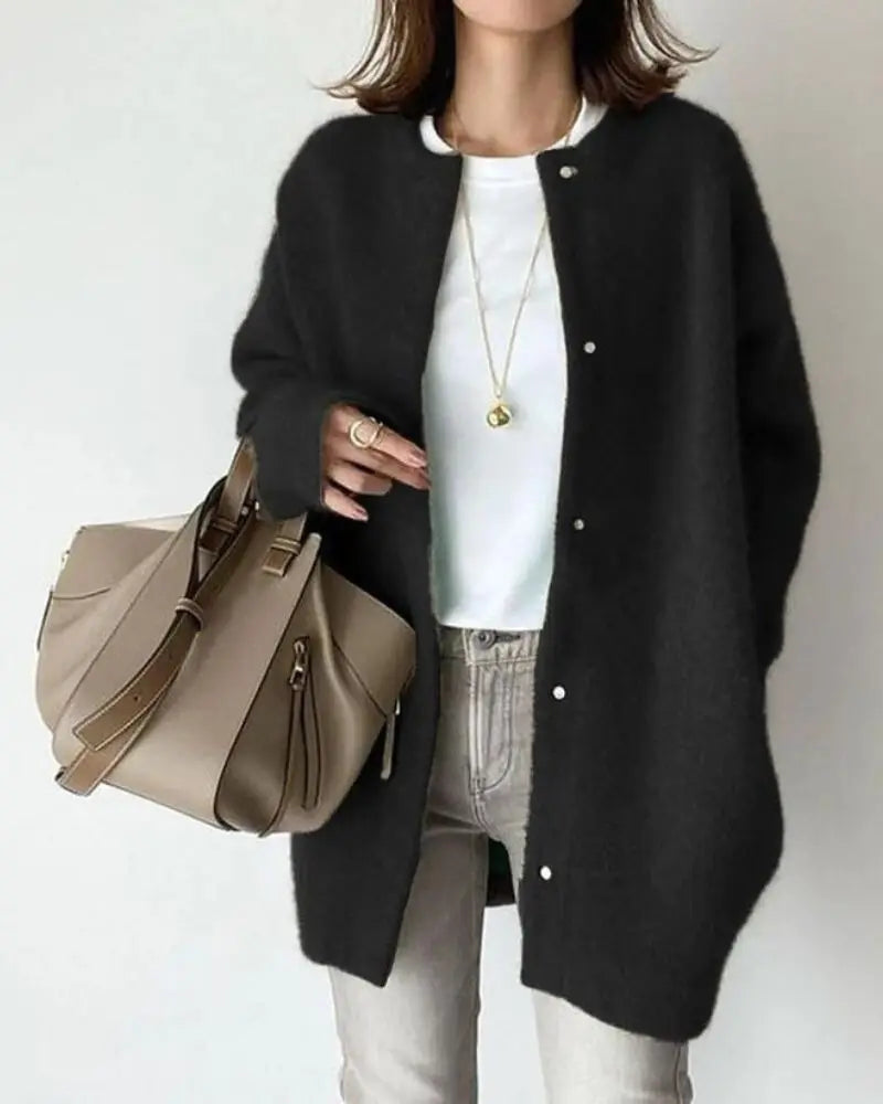 Women's Soft Wool Blend Everyday Layering Cardigan