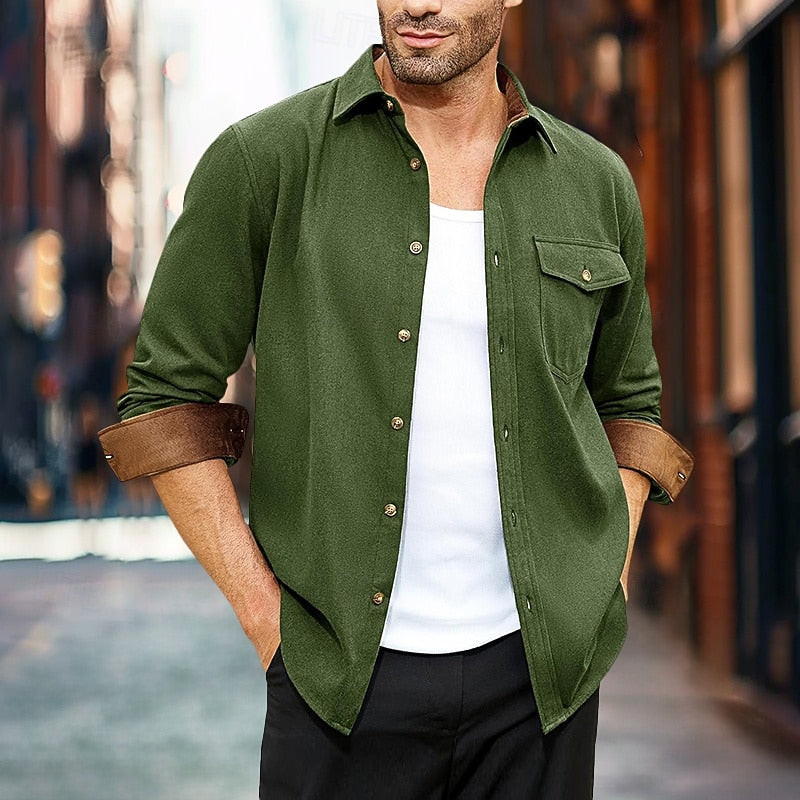 Men's Rugged Chest Pocket Button-Up Shacket