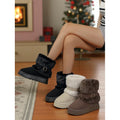 Women's Plush Lined Fur Trim Ankle Booties