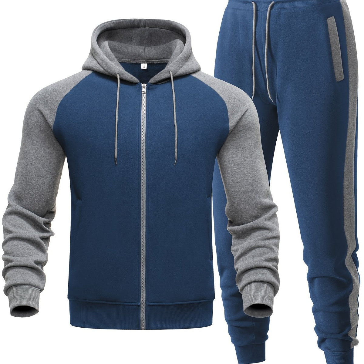 Men's Soft Cotton Blend Hooded Sweatshirt and Jogger Set