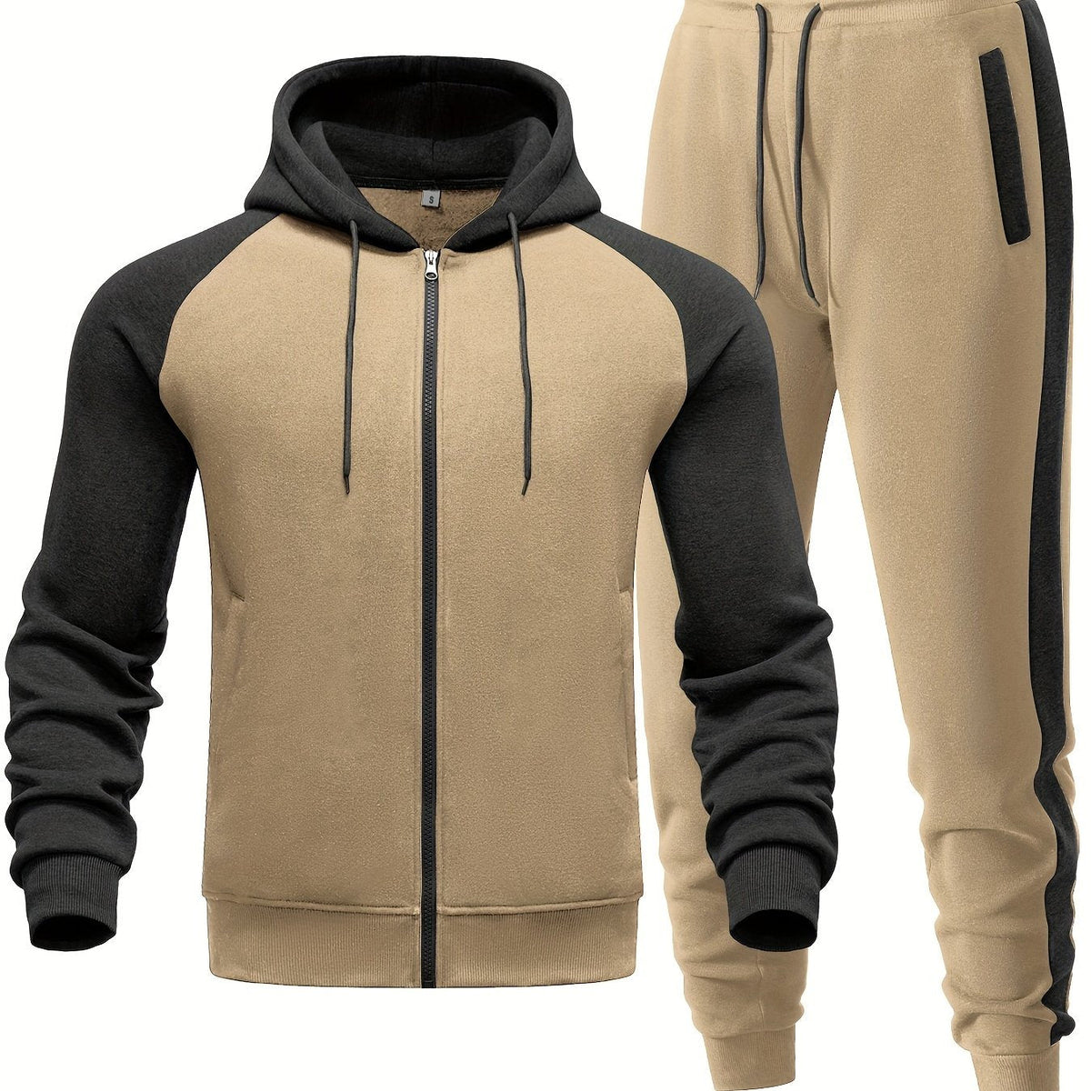 Men's Soft Cotton Blend Hooded Sweatshirt and Jogger Set