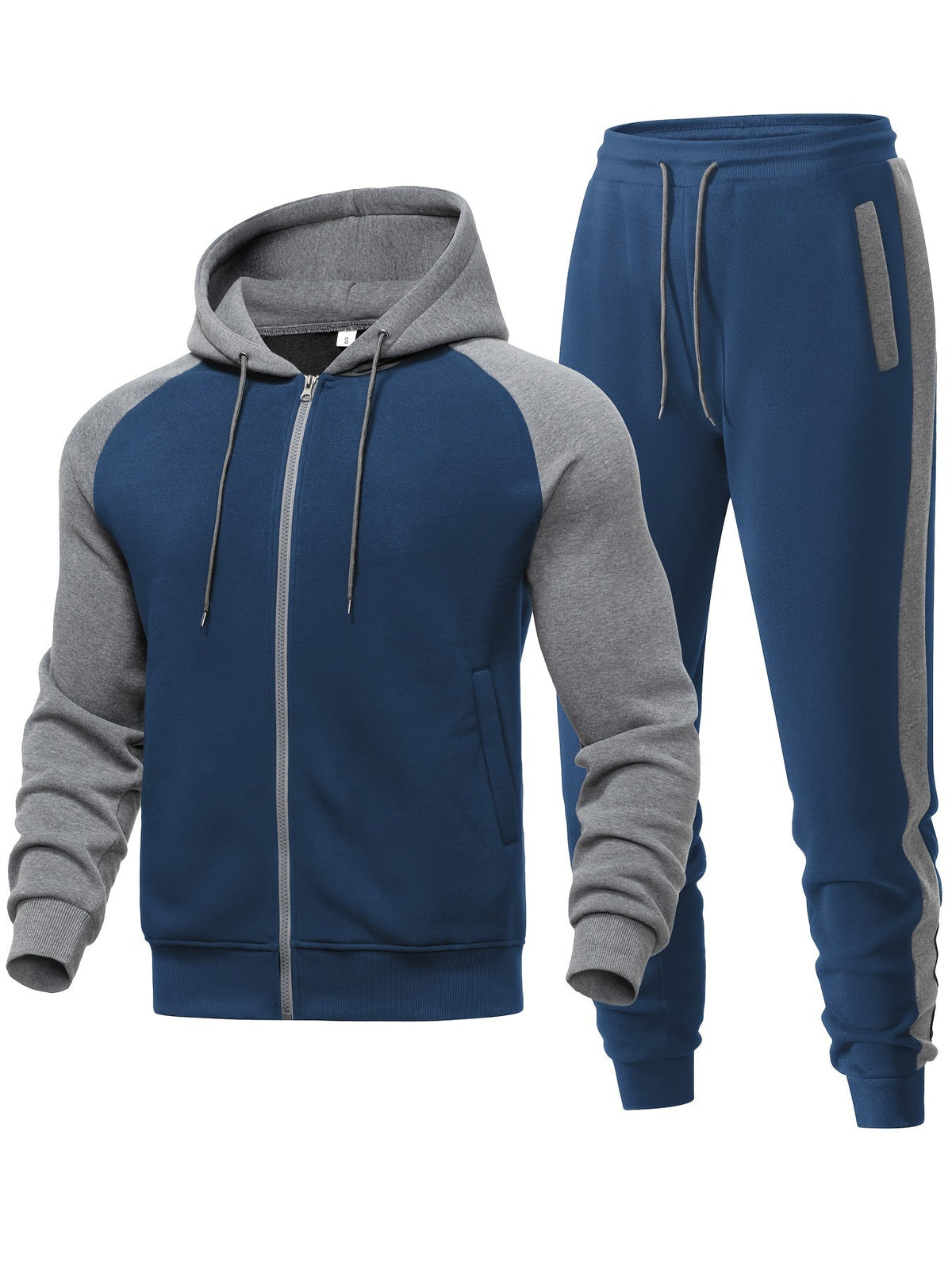 Men's Soft Cotton Blend Hooded Sweatshirt and Jogger Set