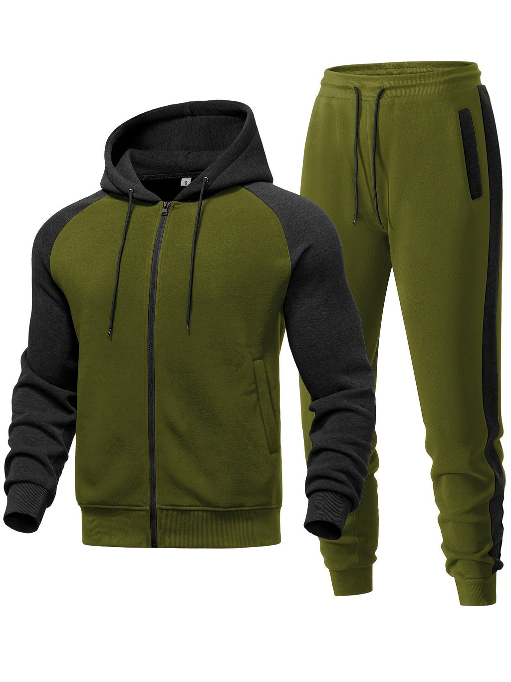 Men's Soft Cotton Blend Hooded Sweatshirt and Jogger Set