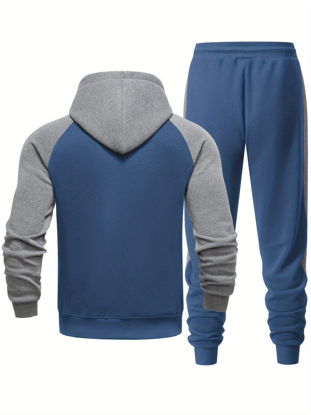 Men's Soft Cotton Blend Hooded Sweatshirt and Jogger Set