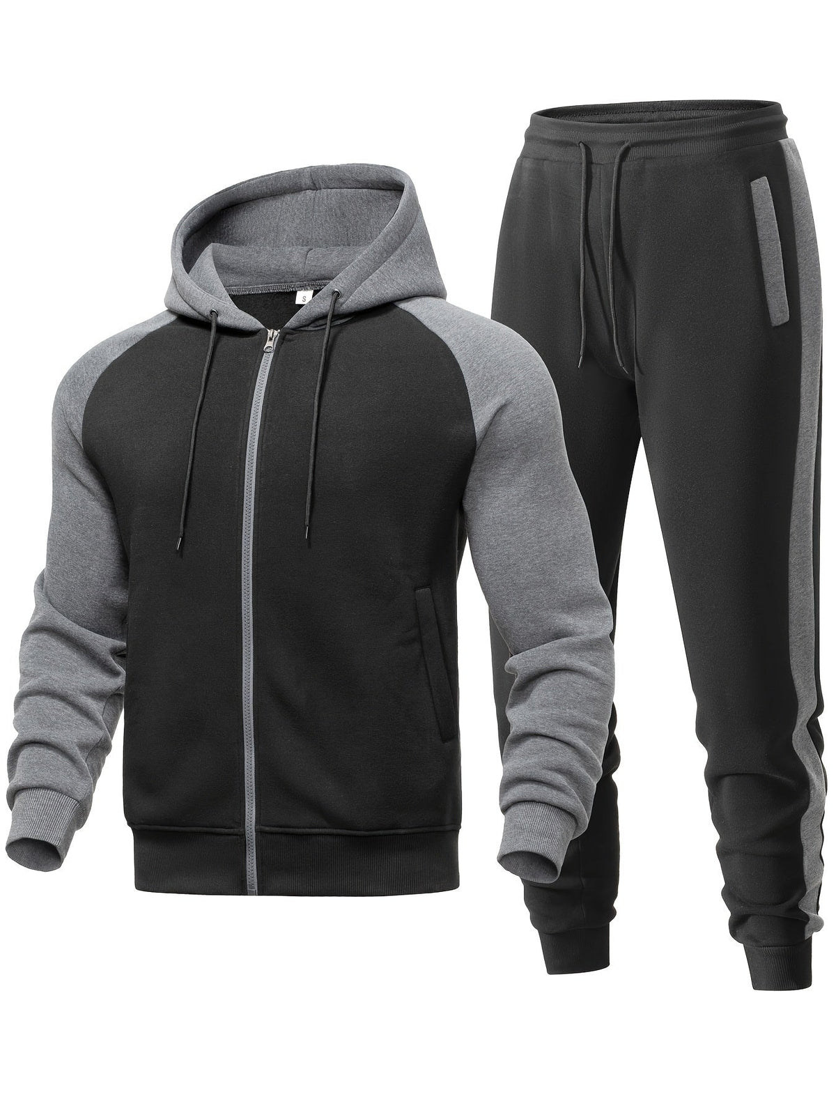 Men's Soft Cotton Blend Hooded Sweatshirt and Jogger Set